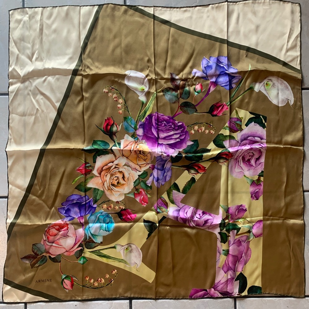 Armine Silk Square Scarf 35x35